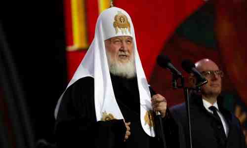 Kirill Moskovan patriarkka puhumassa Moskovassa 2022