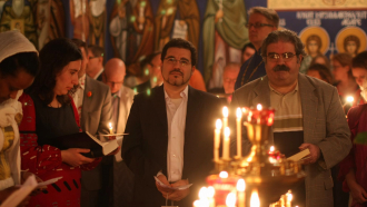 Ibrahim Gargi pääsiäisyön palveluksessa 