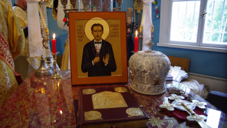 Pyhän Johannes Sonkajanrantalaisen ikoni kanonisaatiojuhlassa