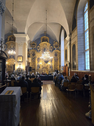 Viron ortodoksisen kirkon kirkolliskokous koolla Kristuksen kirkastumisen kirkossa Tallinnassa