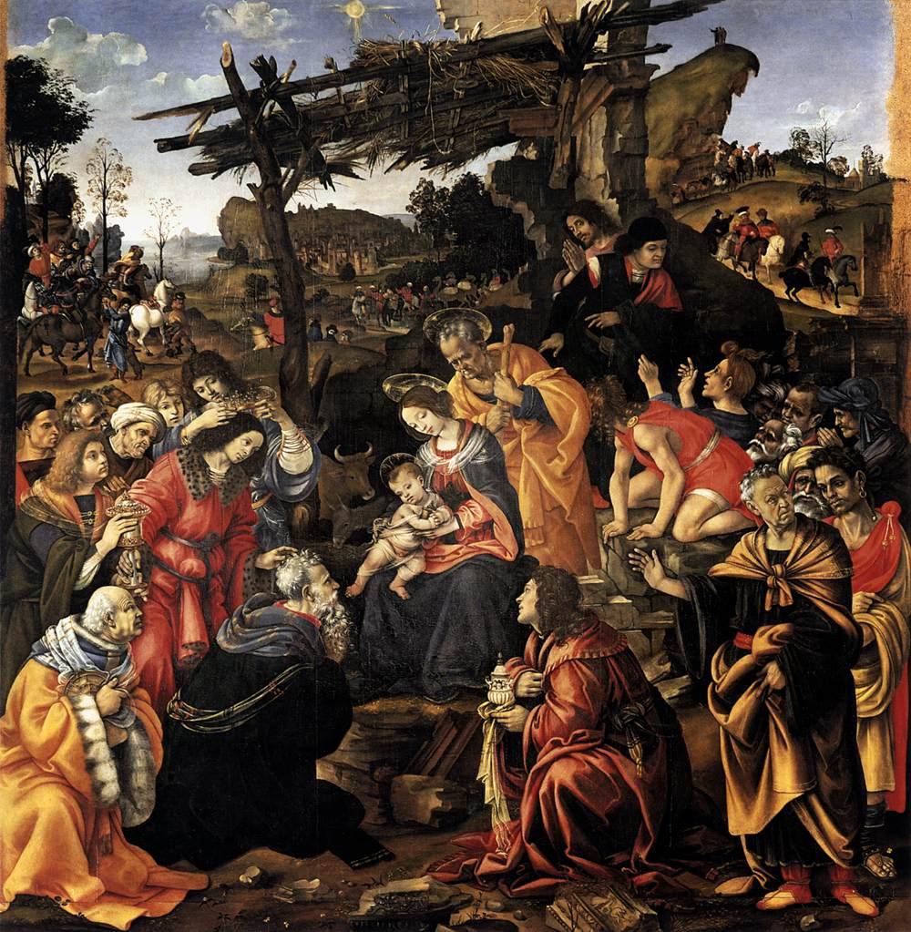Filippino Lippin maalaus kuvaa Kristuksen syntymäyön eli jouluyön tapahtumia