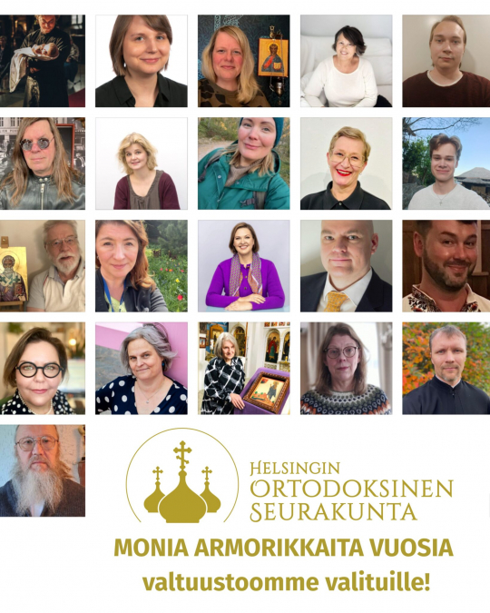 Helsingin ortodoksisen seurakunnan valtuuston 21 jäsentä