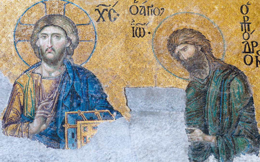 Kristus Jeesus Johannes Edelläkävijä Kastaja Hagia Sofia mosaikki 1261