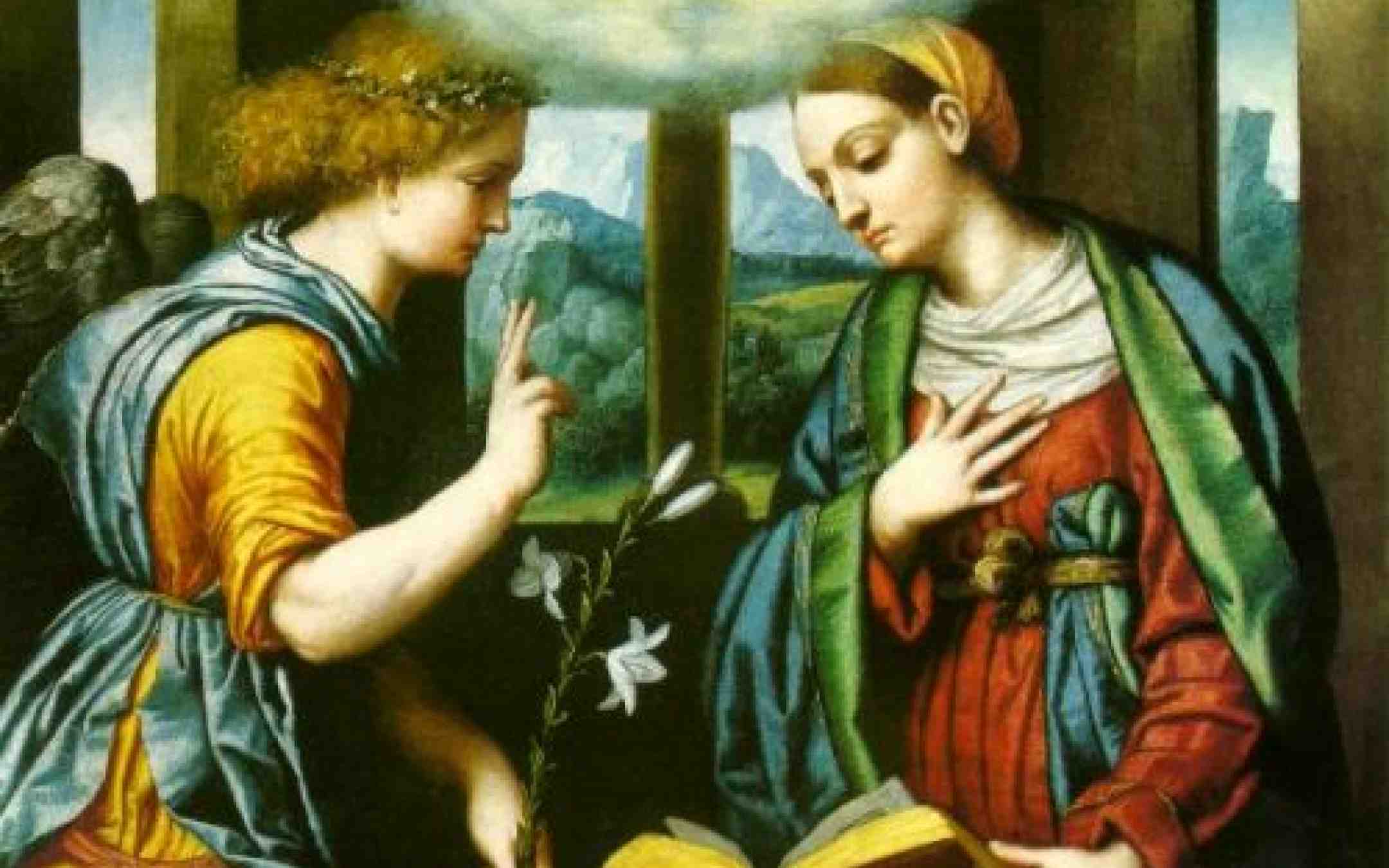 Neitsyt Marian ilmestys Gabriel Maria Moretto da Brescia n maalaus