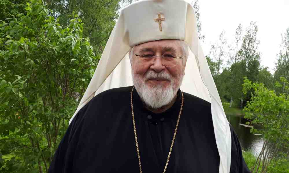 Arkkipiispa Leo helluntaina 2023 Lintulan luostarin kirkon 50-vuotisjuhlassa