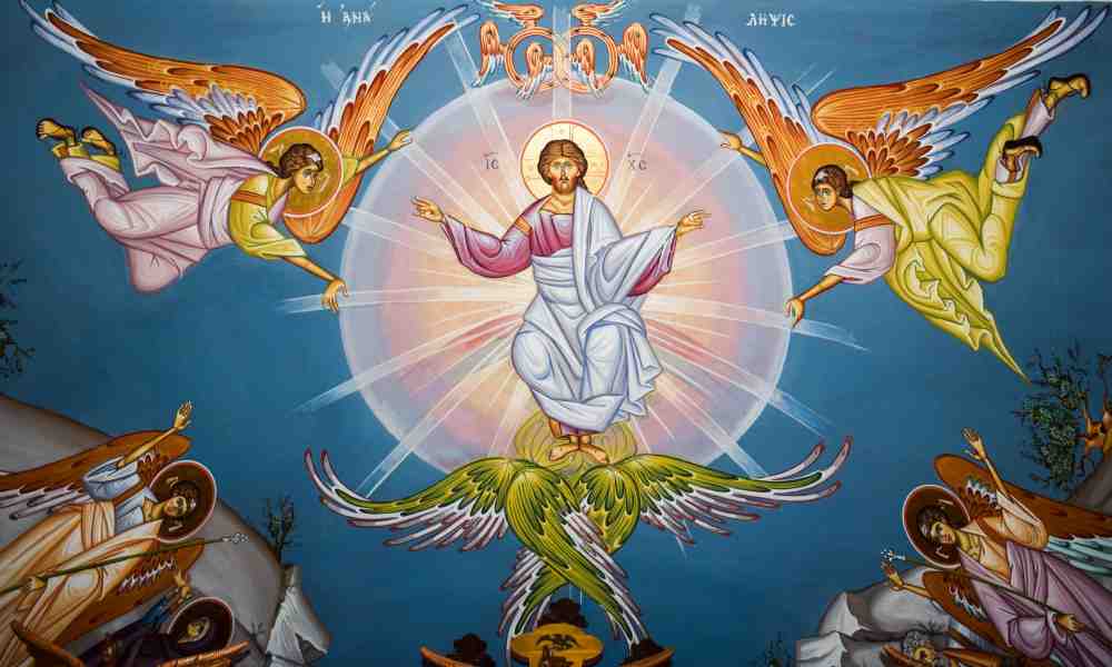 Kristuksen taivaaseenastuminen ortodoksikirkon kattomaalauksessa