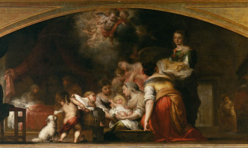 Neitsyt Marian syntymä maalaus Bartolomé Esteban Murillo