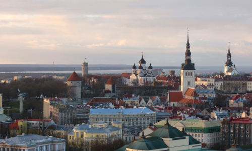 Tallinna kaupunki siluetti 